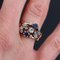 19th Century Sapphire Diamond 18 Karat Rose Gold 3 Band Ring 6