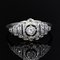 French Art Deco Diamonds 18 Karat White Gold Ring, 1930s 3