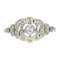Französischer Art Deco 18 Karat Ring in Weißgold mit Diamanten, 1930er 1
