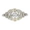 French Art Deco Diamonds 18 Karat White Gold Ring, 1930s 1