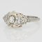 French Art Deco Diamonds 18 Karat White Gold Ring, 1930s, Image 6