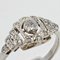 French Art Deco Diamonds 18 Karat White Gold Ring, 1930s, Image 7