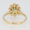 Modern Emerald Diamonds 18 Karat Yellow Gold Daisy Ring 10