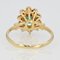 Modern Emerald Diamonds 18 Karat Yellow Gold Daisy Ring, Image 10