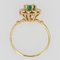 Modern Emerald Diamonds 18 Karat Yellow Gold Daisy Ring, Image 11