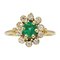 Anillo Emerald Modern en amarillo de 18 quilates de oro amarillo con margarita, Imagen 1