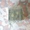 Lampada da parete Vesta in cristallo grezzo graffiato con supporto in acciaio inossidabile satinato di Albano Poli per Poliarte, Immagine 5