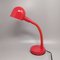 Lámpara de mesa italiana en rojo de Veneta Lumi, años 70, Imagen 2