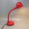 Lámpara de mesa italiana en rojo de Veneta Lumi, años 70, Imagen 3