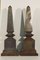 Vintage Modernist Zinc Obelisks, 1930, Set of 2 2