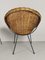 Mid-Century Rattan Armchair and Pouf, Set of 2, Image 6