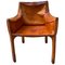 Leather Cab Lounge Chair by Mario Bellini for Cassina, Italy, 1970s, Image 1
