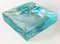 Square Green Crystal Glass Ashtray from Fontana Arte, Italy, 1960s 2