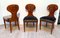 Set of 4 Biedermeier Ballon Chairs, Ash Veneer, Grey Velvet, Vienna, circa 1900, Image 10