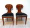 Set of 4 Biedermeier Ballon Chairs, Ash Veneer, Grey Velvet, Vienna, circa 1900, Image 9