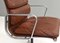 Aluminum EA208 Soft Pad Chair in Tan Leather by Eames for Herman Miller, 1970s, Image 20