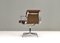 Aluminum EA208 Soft Pad Chair in Tan Leather by Eames for Herman Miller, 1970s, Image 5