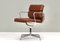 Aluminum EA208 Soft Pad Chair in Tan Leather by Eames for Herman Miller, 1970s, Image 2