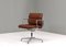 Aluminum EA208 Soft Pad Chair in Tan Leather by Eames for Herman Miller, 1970s 7