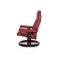 Red Leather Stressless Garda Armchair & Stool Set 12