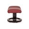 Red Leather Stressless Garda Armchair & Stool Set 16