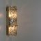 Large Modern Brass & Ice Glass Wall Light by J. T. Kalmar, 1960s 5