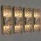 Large Modern Brass & Ice Glass Wall Light by J. T. Kalmar, 1960s 2