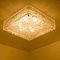 Large Square Textured Glass Flushmount Ceiling Lamp by J. T. Kalmar 8