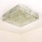 Large Square Textured Glass Flushmount Ceiling Lamp by J. T. Kalmar 4