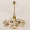 Kalmar Style Glass and Brass Sische Chandelier, 1960s, Image 4