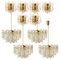 Ice Glass Light Fixtures from J.T. Kalmar for Cor, Set of 10 1