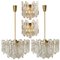 Ice Glass Light Fixtures from J.T. Kalmar for Cor, Set of 10 13