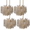 Ice Glass Light Fixtures from J.T. Kalmar for Cor, Set of 10 3