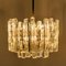 Brass & Ice Glass Pendant by J.T. Kalmar for ISA, 1970s, Image 4