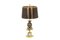 Gold- und Silbermessing Ananas Lampe von Maison Charles, 1970 1