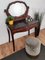 Italian Art Deco Burl and Marble Vanity Dressing Table, 1940s 2