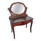 Italian Art Deco Burl and Marble Vanity Dressing Table, 1940s 1