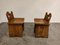 Folk Art Carved Oak Chairs, 1900s, Set of 2 3
