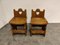 Folk Art Carved Oak Chairs, 1900s, Set of 2 2