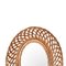 Mid-Century Modern Natural Fiber Oval Wall Mirror, France, 1960s 3