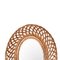 Mid-Century Modern Natural Fiber Oval Wall Mirror, France, 1960s, Image 3