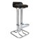 Tabourets de Bar Mid-Century en Cuir Chrome, Italie, 1970s, Set de 2 2