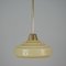 French Art Deco Cream Opaline Glass and Brass Pendants, 1930s, Set of 2 4
