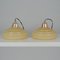 French Art Deco Cream Opaline Glass and Brass Pendants, 1930s, Set of 2 12