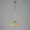 French Art Deco Cream Opaline Glass and Brass Pendants, 1930s, Set of 2 14