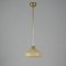 Lámparas colgantes francesas Art Déco de vidrio opalino y latón, años 30. Juego de 2, Imagen 14