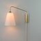 Mid-Century Articulating Brass & Fabric Wall Light by J.T. Kalmar, 1960s 5