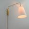 Mid-Century Articulating Brass & Fabric Wall Light by J.T. Kalmar, 1960s, Image 14