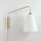 Mid-Century Articulating Brass & Fabric Wall Light by J.T. Kalmar, 1960s, Image 2