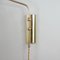 Mid-Century Articulating Brass & Fabric Wall Light by J.T. Kalmar, 1960s 6